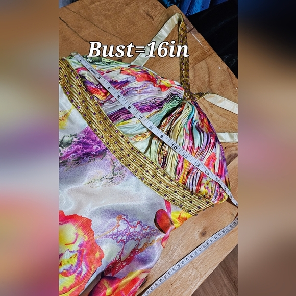 Source Unknown Colorful Floral Halter Maxi Dress - Picture 9 of 13